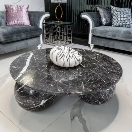 Pluto Black Stone Coffee table